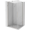 Mexen Velar L sliding shower enclosure 110 x 90 cm, transparent, brushed nickel - 871-110-090-03-97