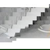 Mexen Rio Semi-Circular Shower Cabin 90 x 90 cm, Frosted, Chrome + Flat Tray, White - 863-090-090-01-30-4110
