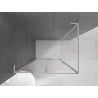 Mexen Velar L sliding shower enclosure 110 x 90 cm, transparent, brushed nickel - 871-110-090-03-97