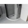 Mexen Rio semicircular shower enclosure 90 x 90 cm, graphite, chrome + Flat tray, white - 863-090-090-01-40-4110