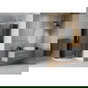 Mexen Rio corner shower 90 x 90 cm, graphite, chrome + Flat tray, white - 863-090-090-01-40-4110