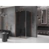 Mexen Velar L sliding shower enclosure 120 x 80 cm, graphite, brushed copper - 871-120-080-43-65