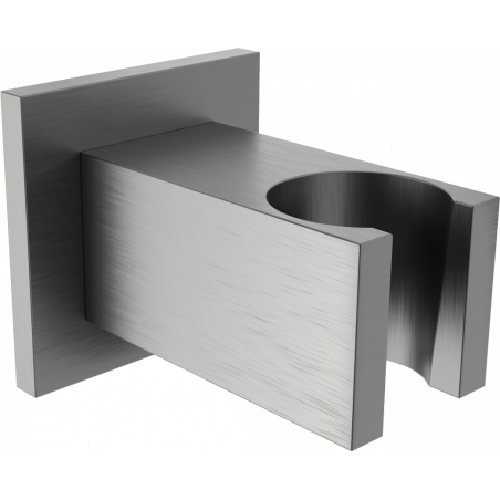 Mexen Cube shower holder, brushed gun gray - 79350-66