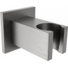 Mexen Cube shower holder, brushed gun gray - 79350-66