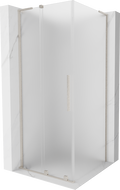 Mexen Velar L Sliding Shower Enclosure 110 x 110 cm, Frosted, Brushed Nickel - 871-110-110-33-97
