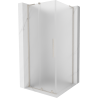 Mexen Velar L sliding shower cabin 120 x 120 cm, frost, brushed nickel - 871-120-120-33-97