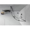 Mexen Rio semi-circular shower cabin 90 x 90 cm, transparent, black + Flat shower tray, white - 863-090-090-70-00-4110B