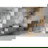 Mexen Rio Round Shower Cabin 90 x 90 cm, Transparent, Black + Flat Shower Tray, White - 863-090-090-70-00-4110B