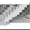 Mexen Rio Round Shower Cabin 90 x 90 cm, Transparent, Black + Flat Shower Tray, White - 863-090-090-70-00-4110B