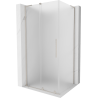 Mexen Velar L 110 x 90 cm Sliding Shower Enclosure, Frosted, Brushed Nickel - 871-110-090-33-97