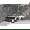 Mexen Velar L Sliding Shower Enclosure 110 x 100 cm, Frosted, Brushed Nickel - 871-110-100-33-97