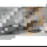 Mexen Rio shower cabin semicircular 80 x 80 cm, transparent, chrome + Flat shower tray, black - 863-080-080-01-00-4170