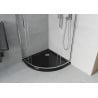 Mexen Rio shower cabin semicircular 90 x 90 cm, transparent, chrome + Flat tray, black - 863-090-090-01-00-4170