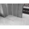 Mexen Velar L shower enclosure sliding 120 x 110 cm, frost, brushed nickel - 871-120-110-33-97