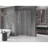 Mexen Velar L shower enclosure sliding 120 x 110 cm, frost, brushed nickel - 871-120-110-33-97