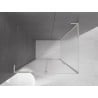 Mexen Velar L shower enclosure sliding 120 x 110 cm, frost, brushed nickel - 871-120-110-33-97