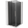 Mexen Velar L sliding shower cabin 100 x 100 cm, graphite, brushed nickel - 871-100-100-43-97