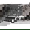 Mexen Velar L sliding shower cabin 100 x 100 cm, graphite, brushed nickel - 871-100-100-43-97