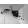 Mexen Rio shower cabin semicircular 90 x 90 cm, transparent, chrome + Flat tray, black - 863-090-090-01-00-4170