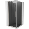 Mexen Velar L sliding shower enclosure 120 x 120 cm, graphite, brushed nickel - 871-120-120-43-97