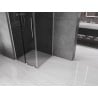 Mexen Velar L sliding shower enclosure 120 x 120 cm, graphite, brushed nickel - 871-120-120-43-97