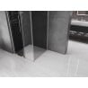 Mexen Velar L sliding shower enclosure 120 x 120 cm, graphite, brushed nickel - 871-120-120-43-97
