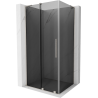 Mexen Velar L sliding shower cabin 100 x 75 cm, graphite, brushed nickel - 871-100-075-43-97
