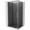 Mexen Velar L sliding shower cabin 100 x 70 cm, graphite, brushed nickel - 871-100-070-43-97