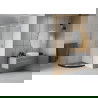 Mexen Rio shower cabin semi-circular 80 x 80 cm, frosted, chrome + Flat tray, black - 863-080-080-01-30-4170