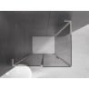 Mexen Velar L sliding shower cabin 100 x 85 cm, graphite, brushed nickel - 871-100-085-43-97