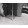Mexen Velar L sliding shower enclosure 110 x 100 cm, graphite, brushed nickel - 871-110-100-43-97