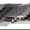 Mexen Velar L sliding shower enclosure 110 x 100 cm, graphite, brushed nickel - 871-110-100-43-97