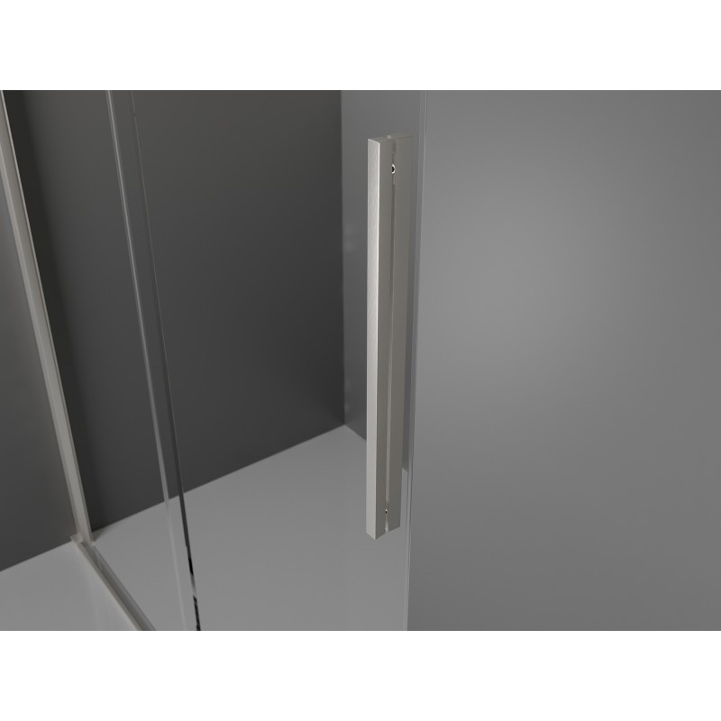 Mexen Velar L sliding shower cabin 110 x 85 cm, graphite, brushed nickel - 871-110-085-43-97