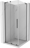 Mexen Velar L sliding shower enclosure 90 x 90 cm, transparent, gun metal - 871-090-090-03-95