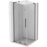 Mexen Velar L sliding shower enclosure 100 x 100 cm, transparent, gun metal - 871-100-100-03-95