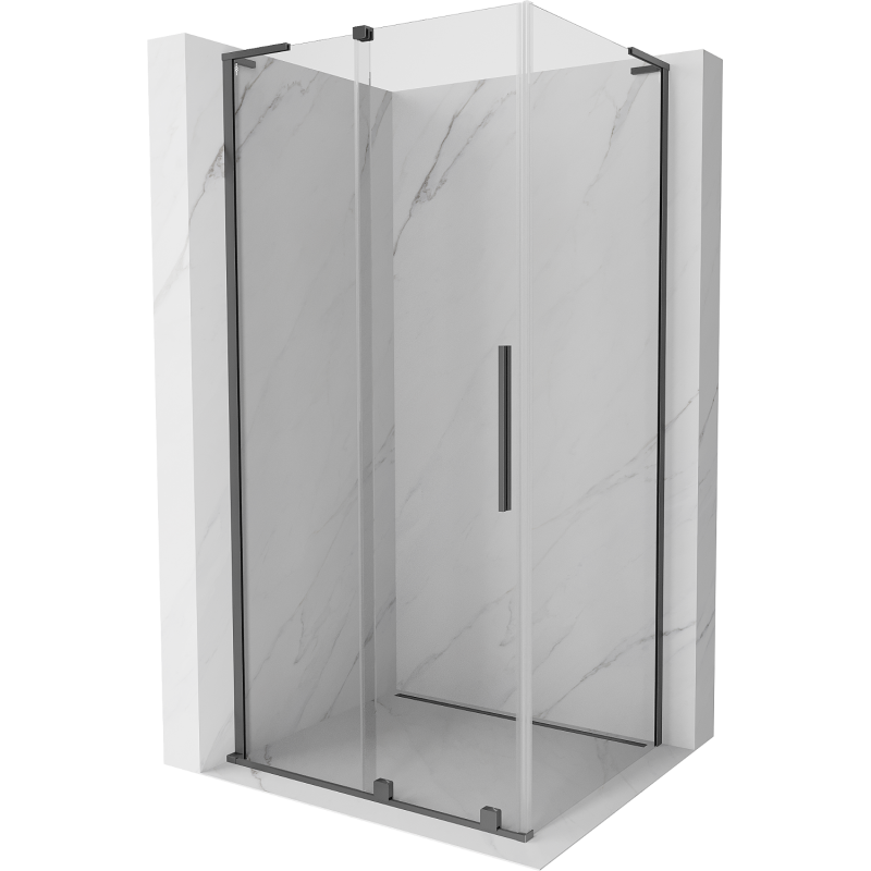 Mexen Velar L sliding shower cabin 110 x 70 cm, transparent, gun metal - 871-110-070-03-95