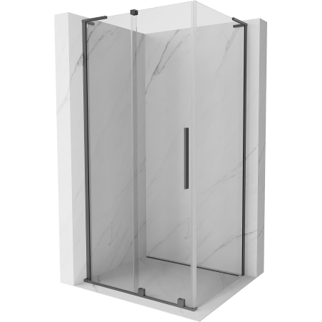 Mexen Velar L sliding shower cabin 110 x 70 cm, transparent, gun metal - 871-110-070-03-95