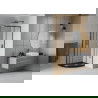Mexen Rio shower cabin semicircular 80 x 80 cm, transparent, black + Flat tray, black - 863-080-080-70-00-4170B