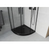 Mexen Rio semicircular shower cabin 90 x 90 cm, transparent, black + Flat tray, black - 863-090-090-70-00-4170B