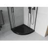 Mexen Rio semicircular shower cabin 90 x 90 cm, transparent, black + Flat tray, black - 863-090-090-70-00-4170B
