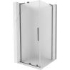 Mexen Velar L sliding shower cabin 120 x 120 cm, frosted, gun metal - 871-120-120-33-95