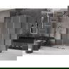 Mexen Velar L sliding shower enclosure 100 x 85 cm, frost, gun metal - 871-100-085-33-95