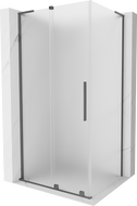 Mexen Velar L sliding shower cabin 110 x 90 cm, frost, gun metal - 871-110-090-33-95