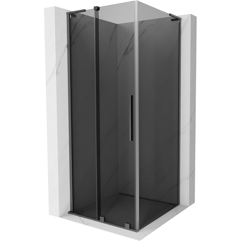 Mexen Velar L sliding shower cabin 120 x 120 cm, graphite, gun metal - 871-120-120-43-95