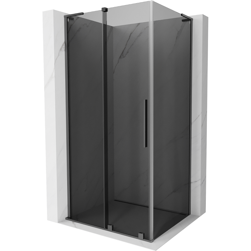 Mexen Velar L sliding shower enclosure 120 x 110 cm, graphite, gun metal - 871-120-110-43-95