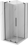 Mexen Velar L sliding shower cabin 90 x 90 cm, transparent, gun gray brushed - 871-090-090-03-66