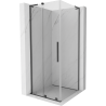 Mexen Velar L sliding shower enclosure 110 x 110 cm, transparent, brushed gun gray - 871-110-110-03-66