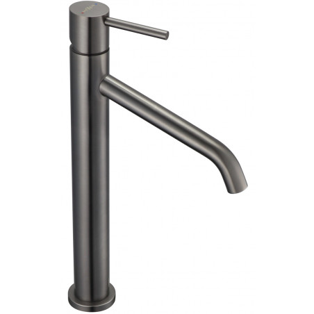 Mexen Rumba high basin mixer, brushed gun gray - 73510-66