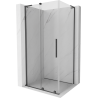 Mexen Velar L sliding shower cabin 90 x 85 cm, transparent, brushed gun gray - 871-090-085-03-66