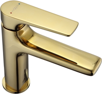 Mexen Lynx washbasin mixer tap, Gold - 745900-50